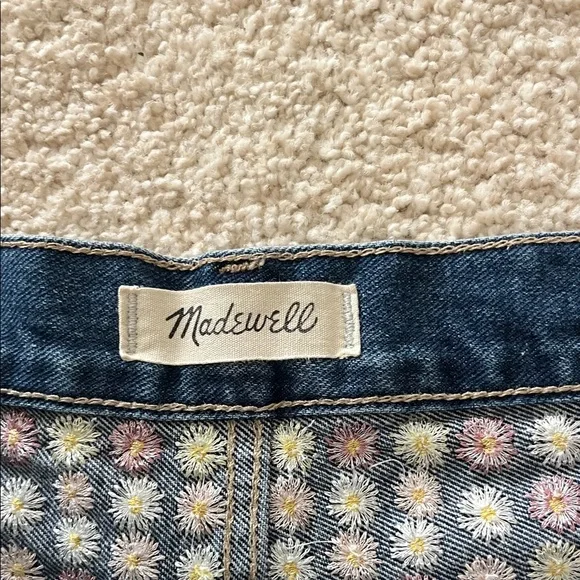 Madewell Floral Embroidered Denim Shorts - Picture 2 of 4